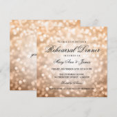 リハエレガントーサルディナー銅グリッターライト 招待状 (正面/裏面)