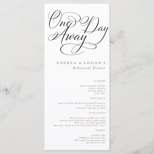 リハエレガントーサルディナー メニュー (正面)