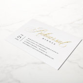 リハエレガントーサルディナ実在ーゴールドフォイル招待状 箔招待状 (回転した状態)