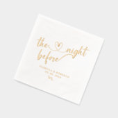 リハエレガントーサル前の夜のディナー金ゴールド 箔ナプキン (左)