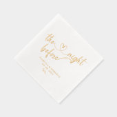 リハエレガントーサル前の夜のディナー金ゴールド 箔ナプキン (右)