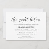 リハエレガントーサル前の夜 招待状 (正面)