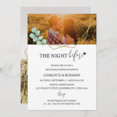 リハカスタムーサル前の夜の写真 招待状 (正面/裏面)