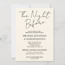 リハシンプルーエレガントサル前の夜 招待状