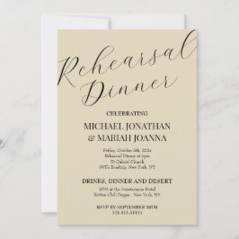 リハシンプルーエレガントサル前の夜 招待状