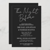 リハシンプルーエレガントサル前の夜 招待状 (正面/裏面)