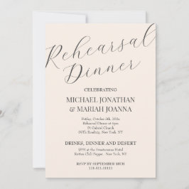 リハシンプルーエレガントサル前の夜 招待状