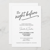 リハシンプルーサルディナーの前の結婚夜 招待状 (正面/裏面)