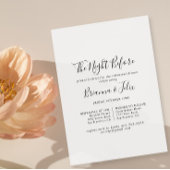 リハシンプルーサルディナー前のミニマルな夜 招待状