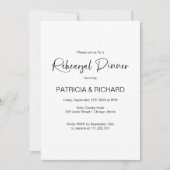 リハスタイリッシュ結婚ーサルディナー 招待状 (正面)