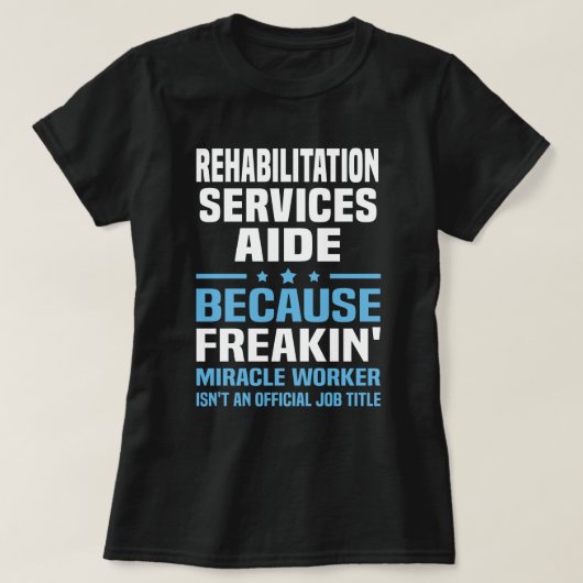 リハビリテーション事務補佐官 Tシャツ (デザイン正面)