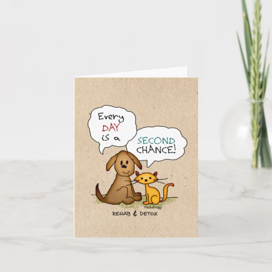 リハビリテーション及び解毒の漫画: 回復節酒DrugFree カード (正面)