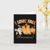 リハビリ看護師 転倒防止が好き 秋の転倒予防 リハビリテーション カード (黄色い花)