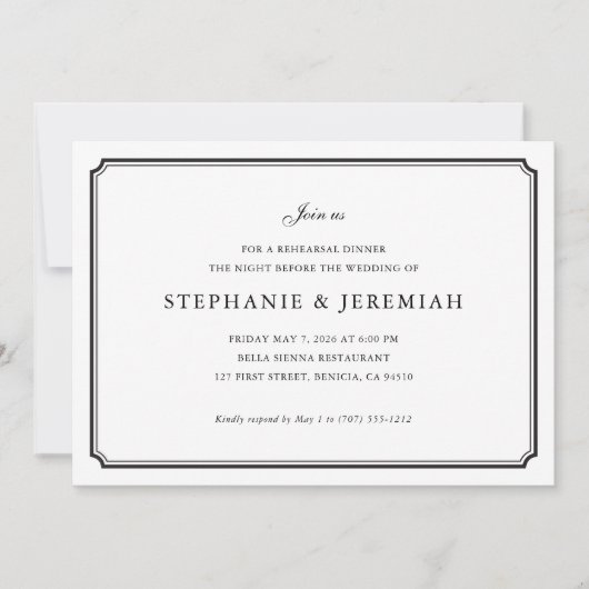 リハフォーマルーサルディナー 招待状 (正面)