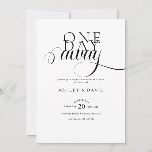 リハモダンエレガントーサルディナー 招待状 (正面)