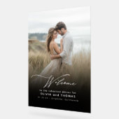 リハモダンサエレガントーサルディナー写真ウェルカムサイン アクリルサイン (傾斜)