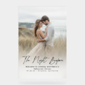 リハモダンサエレガントーサルディナー写真ウェルカムサイン アクリルサイン (正面)