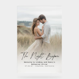 リハモダンサエレガントーサルディナー写真ウェルカムサイン アクリルサイン