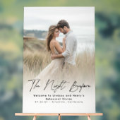 リハモダンサエレガントーサルディナー写真ウェルカムサイン アクリルサイン (ニュートラル)