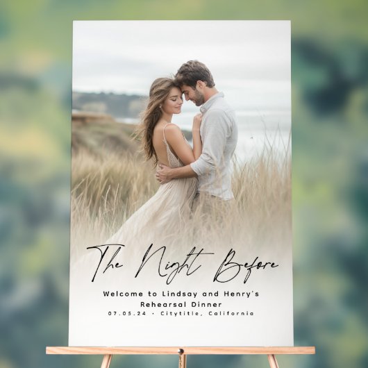 リハモダンサエレガントーサルディナー写真ウェルカムサイン アクリルサイン (ニュートラル)