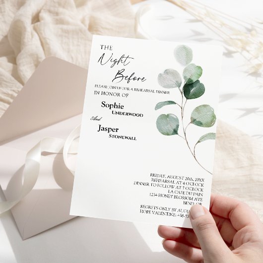 リハモダンサル前の緑の白い夜 招待状