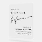 リハモダンーサルの前の夜の夕食看板 アクリルサイン (傾斜)