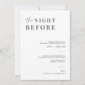 リハモダンーサルの前の夜 招待状 (正面)