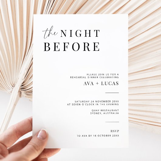 リハモダンーサルの前の夜 招待状
