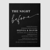 リハモダンーサルディナーの前の夜を黒塗りする ベラム紙招待状 (正面)