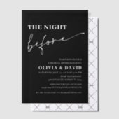 リハモダンーサルディナーの前の夜を黒塗りする ベラム紙招待状 (オフセット (招待状))