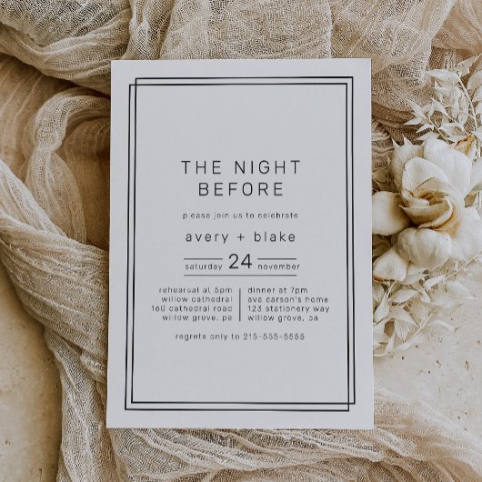 リハモダンーサルディナーの前の夜 招待状