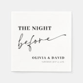 リハモダンーサルディナー前のミニマルな夜 スタンダードカクテルナプキン (正面)