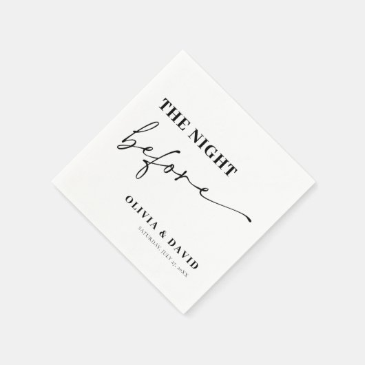 リハモダンーサルディナー前のミニマルな夜 スタンダードカクテルナプキン (角)