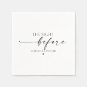 リハモダンーサルディナー前のミニマルな夜 スタンダードカクテルナプキン (正面)