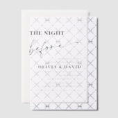 リハモダンーサルディナー前のミニマルな夜 ベラム紙招待状 (オフセット (招待状))