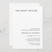 リハモダンーサルディナー前のミニマルな夜 招待状 (正面/裏面)