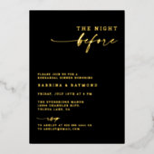 リハモダンーサルディナー前のミニマルな夜 箔招待状 (正面)