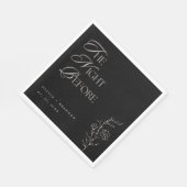 リハモダンーサルディナー前の暗い結婚夜 スタンダードランチョンナプキン (角)