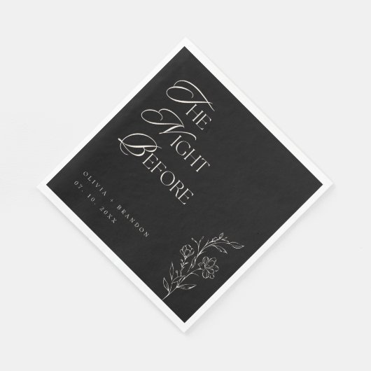 リハモダンーサルディナー前の暗い結婚夜 スタンダードランチョンナプキン (角)