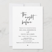 リハモダンーサルディナー、Invitatiの前の夜 招待状 (正面)