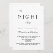 リハモダンーサル前の夜のディナー招待状 招待状 (正面/裏面)