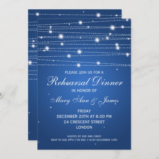 リハーエレガントサルディナーきらめくラインサファイア 招待状 (正面/裏面)