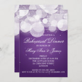 リハーエレガントサルディナーグロー&スパークルパープル 招待状 (正面/裏面)
