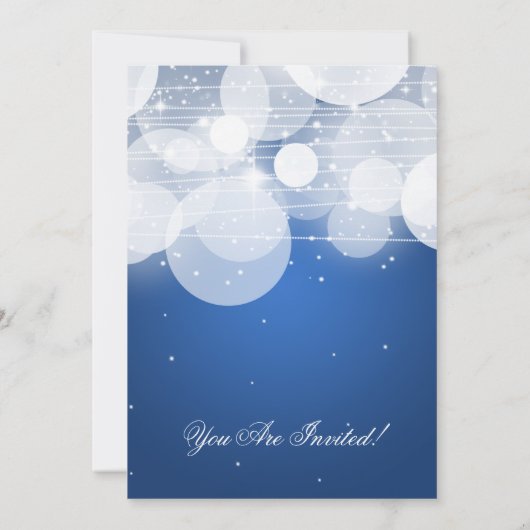 リハーエレガントサルディナーグロー&スパークルブルー 招待状 (裏面)