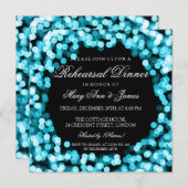 リハーエレガントサルディナーターコイズスパークライト 招待状 (正面/裏面)