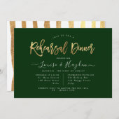 リハーエレガントサルディナー，金ゴールドスクリモダンプト 案内状 (正面/裏面)