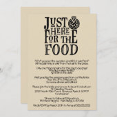 リハーサルおもしろいディナー招待状 招待状 (正面/裏面)