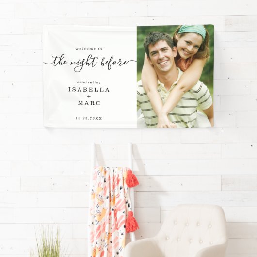 リハーサルのために写真を結婚持つ前の夜 横断幕 (インサイチュ)