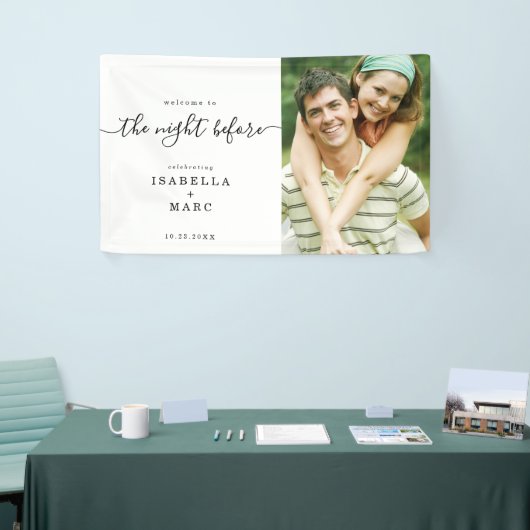 リハーサルのために写真を結婚持つ前の夜 横断幕 (トレードショー)