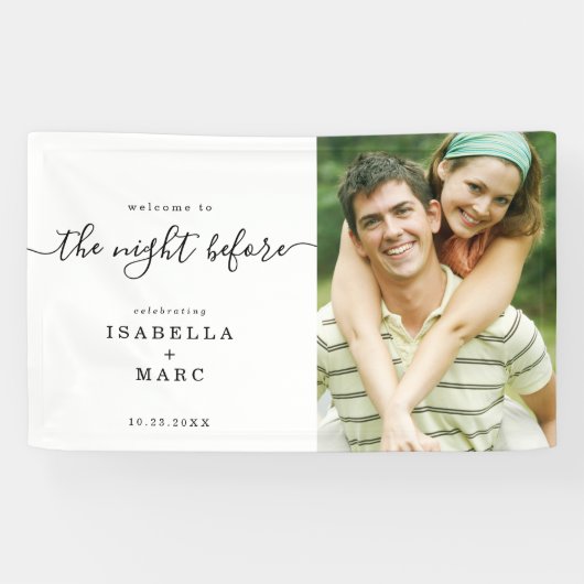 リハーサルのために写真を結婚持つ前の夜 横断幕 (横)